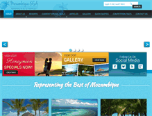 Tablet Screenshot of mozambiqueislands.com